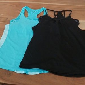 Lot of 2 built-in bra workout tank tops